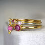 Pink Sapphire Solitaire Ring Silver Or Gold, thumbnail 9 of 12