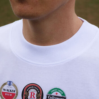 Nottingham Forest Football Beer Mats Oversized T Shirt, 10 of 10