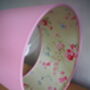 Pink Silhouette Lampshade With Floral Lining, thumbnail 1 of 5