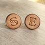 Personalised Leather Initial Cufflinks, thumbnail 10 of 12