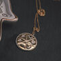 Zahara Zodiac Coin Necklace | 18 K Gold Plated, thumbnail 1 of 8