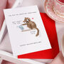 Funny Cute Cat Knocking Glass Over Valentine Card, thumbnail 4 of 5