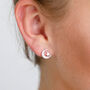 Moon And Star Sparkly Stud Earrings, thumbnail 1 of 6