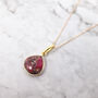 Gold Vermeil Plated Garnet Mixed Metal Necklace, thumbnail 2 of 3
