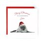 Merry Christmas To A Wonderful Sister Festive Seal Greeting Card, thumbnail 1 of 4