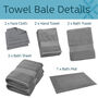 Personalised Bliss Luxury Bath Towel Nine Piece Bale Set, thumbnail 3 of 12