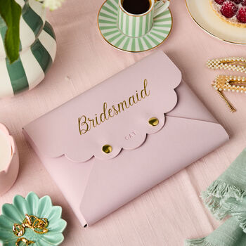 Personalised Vegan Leather Bridesmaid Pouch, 2 of 6