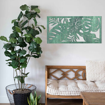 Monstera Majesty: Tropical Plant Leaves Wall Panel, 11 of 12