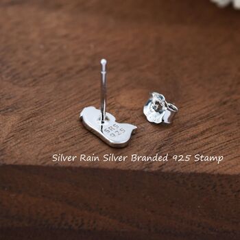 Alice In Wonderland Stud Earrings In Sterling Silver, 6 of 11