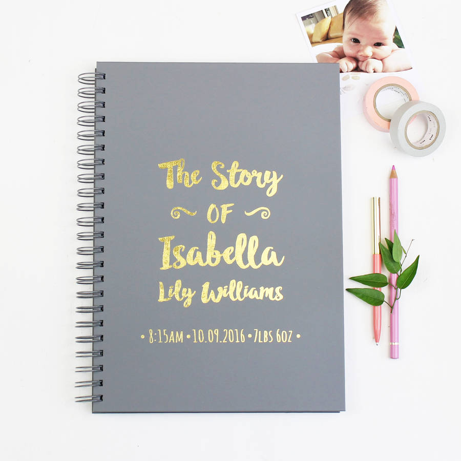 Personalised New Baby Story Memory Book By Martha Brook Notonthehighstreet Com