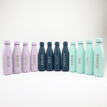 Personalised Stainless Steel Water Bottle 'Roam', 2 of 7