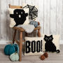 Black Cat Cushion Cover Knitting Kit, thumbnail 4 of 9
