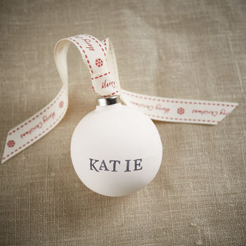 Personalised Ceramic Christmas Baubles, 5 of 5