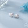 Sterling Silver Genuine Fresh Water Pearls Stud Earrings, thumbnail 1 of 12