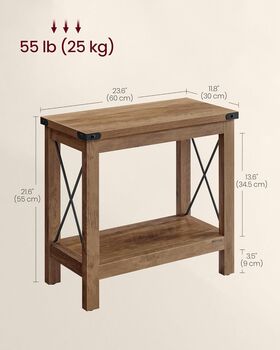 Two Tier Side Table End Table Shelf, 2 of 6