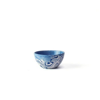 Marbled Blue And White Condiment Bowl, 2 of 4