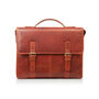 Men's Leather Rugged Satchel Bag Briefcase Gift, thumbnail 7 of 10