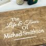 The Life And Times Personalised Wooden Memory Box, thumbnail 2 of 10