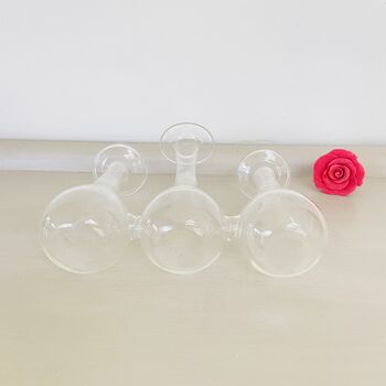 Glass Flower / Bud Vase ~ Set Of Three, 7 of 8