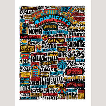Manchester Typographic Print, 2 of 3
