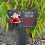 Personalised Cartoon Santa Please Stop Here Sign, thumbnail 2 of 4