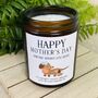 Personalised Mothers Day Sausage Dog Amber Candle, thumbnail 2 of 6