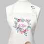 Personalised Floral Heart Apron, thumbnail 1 of 3