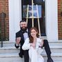 Personalised Clear White Writing Wedding Welcome Sign, thumbnail 2 of 3