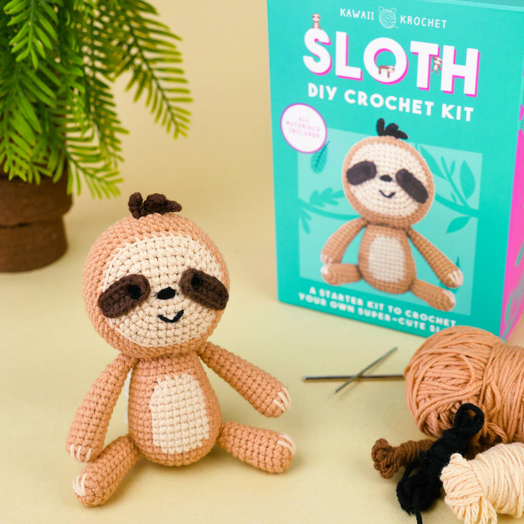 Kit Crochet With Me Amigurumi Sloth Mum and Baby by Casasol – Weft