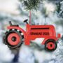 Personalised Red Tractor Decoration, thumbnail 3 of 3
