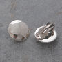 Silver Textured Clip On Ball Earrings, thumbnail 3 of 4