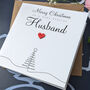 Personalised Handmade Christmas Card For Special Husband, thumbnail 2 of 4