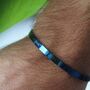 Navy Personalised Cuff Bracelet, thumbnail 1 of 5