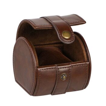 Dad's Personalised Luxury Deep Brown Travel Watch Box, 2 of 9