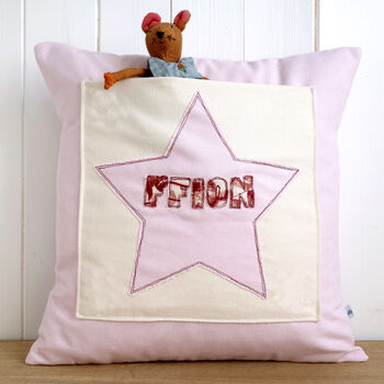 Personalised Star Pocket Cushion Gift For Girls, 3 of 12