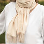 Personalised Cream Pure Cashmere Scarf, thumbnail 2 of 9