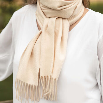 Personalised Cream Pure Cashmere Scarf, 2 of 9
