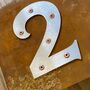 Double Layer Corten Steel House Number, thumbnail 2 of 12