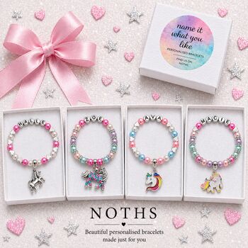 Personalised Unicorn Jewellery Bracelet Gift For Girls, 3 of 12