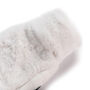 Mini Hot Water Bottle White Faux Fur, thumbnail 4 of 5