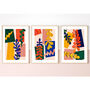 Colourful Abstract Leaf Prints Set Of Three, thumbnail 2 of 11