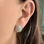 One Of A Kind Coral Reef Inspired Sterling Silver Stud Earrings, thumbnail 9 of 9