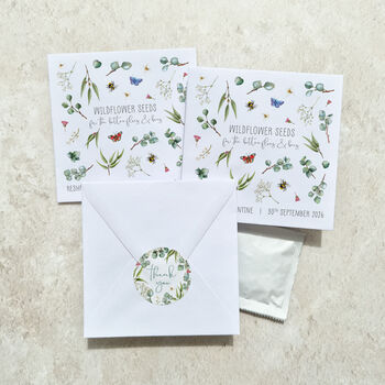 Eucalyptus And Gypsophila Wildflower Seed Packet Favours, 7 of 9