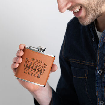 Personalised Vintage Hipflask Mens Birthday Gifts, 3 of 7