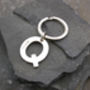 Alphabet Key Ring Personal Initial In Sterling Silver, thumbnail 1 of 10