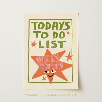 Dilly Dally Star Art Print, 2 of 2
