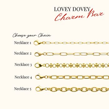 Design Your Own Lovey Dovey Classic Seven Charm Necklace, 2 of 7