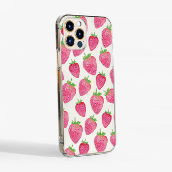 Pink Strawberry Phone Case, 3 of 4