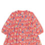 Girls Button Dress | Pink Bunny Hop | Certified Organic, thumbnail 6 of 6
