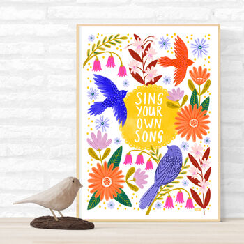 Sing Your Own Song Art Poster A5/A4/A3, 2 of 6